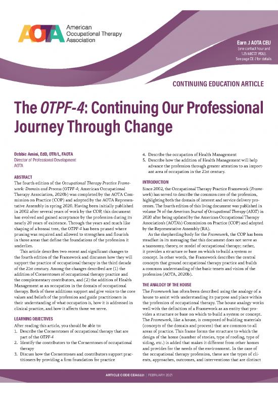 Otpf Pdf 108682 Ot Practice Framework For Aota