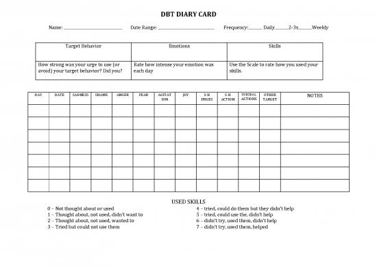 Dbt Pdf 107561 Dbt Diary Card