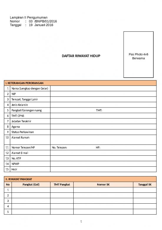 Lampiran Ii Daftar Riwayat Hidup File Daftar Riwayat Hidup Id 15699