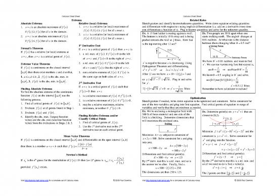 Calculus Pdf Calc Derivatives Cheat Sheet