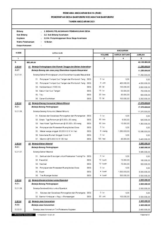 File Rab Rencana Anggaran Biaya Id Dd