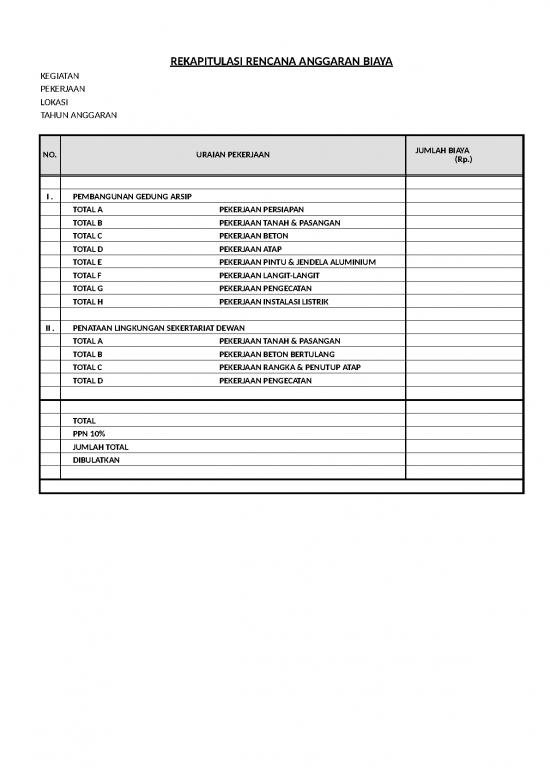 picture Excel Sheet Download 157 | Contoh Format Kosong - Rab Gedung