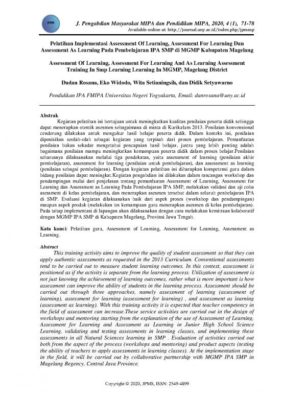 picture1_Pembelajaran Pdf 276 | Pelatihan Implementasi Assessment Of For Dan As Learning