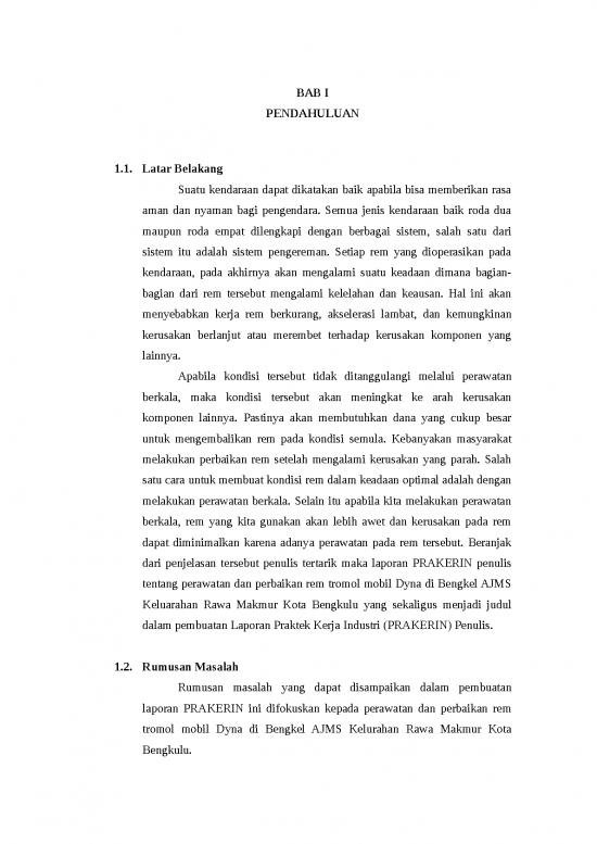 Laporan Pkl Dan Perbaikan Rem Tromol Mobil