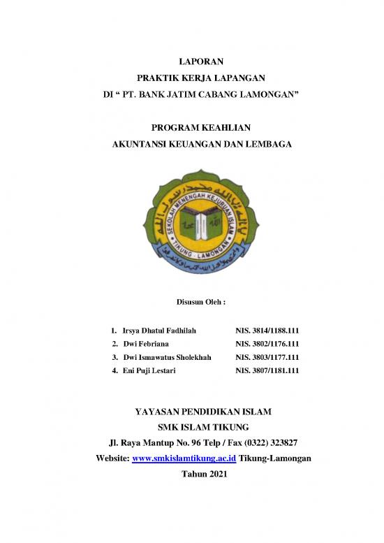 picture Laporan Pdf 333 | Laporan Pkl Smk Di Pt Bank Jatim Cabang Lamongan