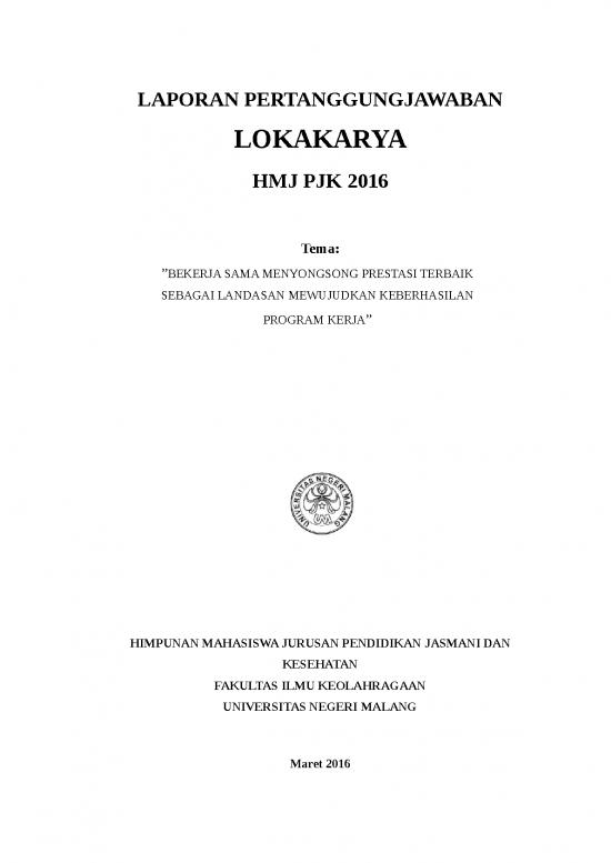picture Laporan Doc 391 | Laporan Pertanggungjawaban Kegiatan Lokakarya Himpunan Mahasiswa