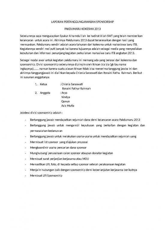 picture Laporan Doc 402 | Laporan Pertanggungjawaban Sponsorship