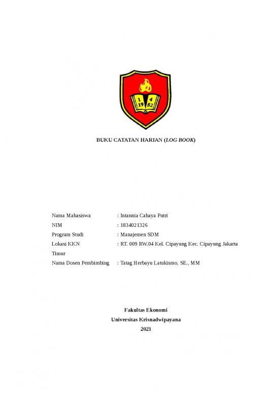 picture Penelitian Dasar 418 | Buku Catatan Harian Log Book Kkn