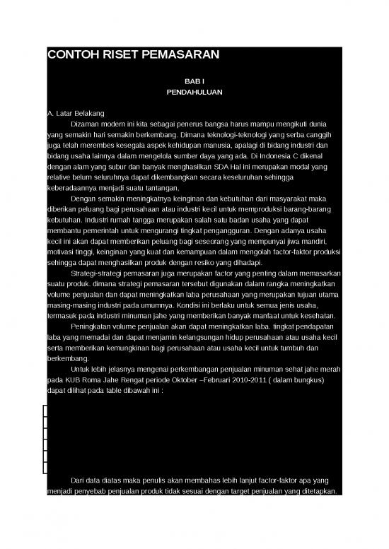 picture Presentasi Usaha 467 | Contoh Riset Pemasaran