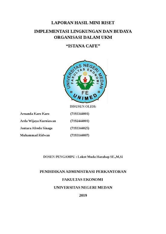 picture Laporan Doc 471 | Laporan Hasil Mini Riset Istana Cafe