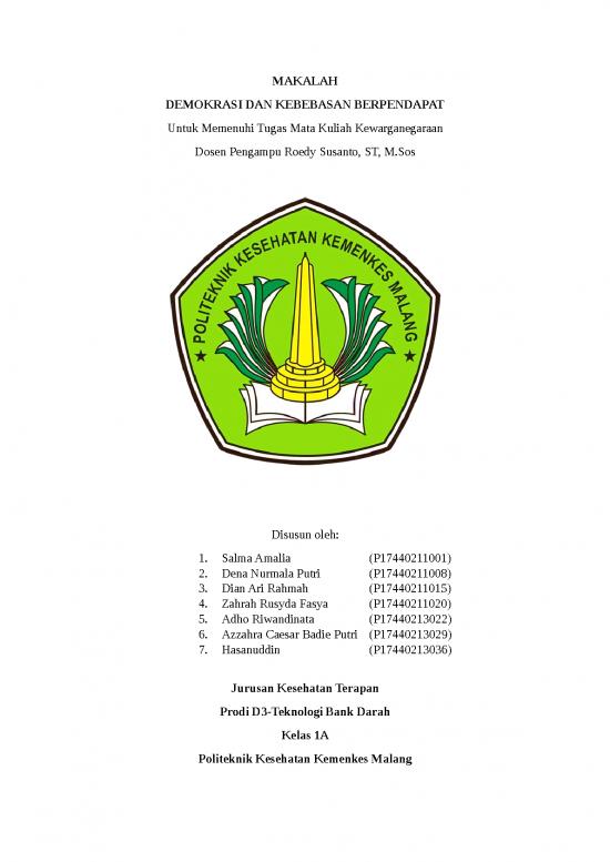 picture Makalah Kewarganegaraan Demokrasi Dan Kebebasan Berpendapat