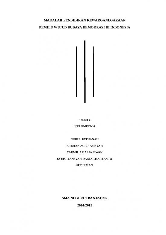 picture Laporan Doc 669 | Makalah Kewarganegaraan Pemilu Wujud Demokrasi