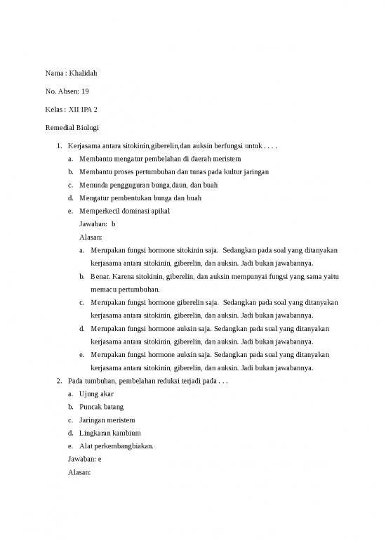 picture Soal Biologi Kelas12