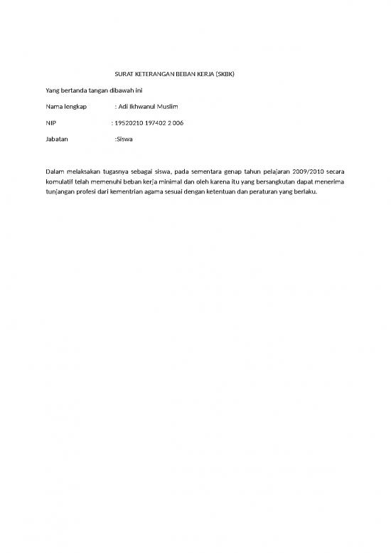 picture Surat Keterangan Beban Kerja