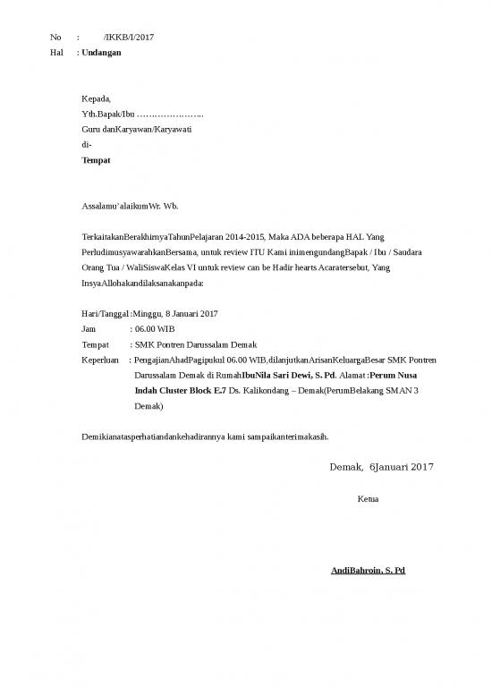 picture Surat Undangan Guru Dan Karyawan