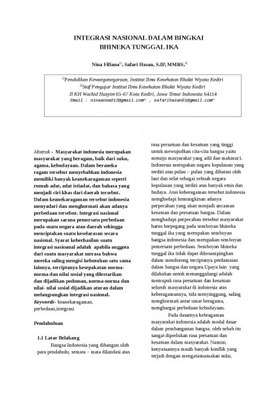 picture Makalah Integrasi Nasional Dalam Bingkai Bhineka Tunggal Ika