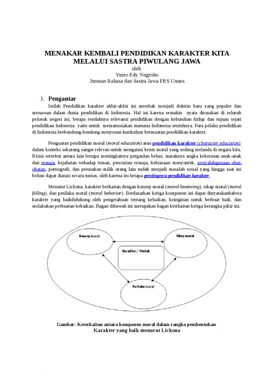 picture Makalah Pendidikan Karakter Melalui Sastra Piwulang Jawa