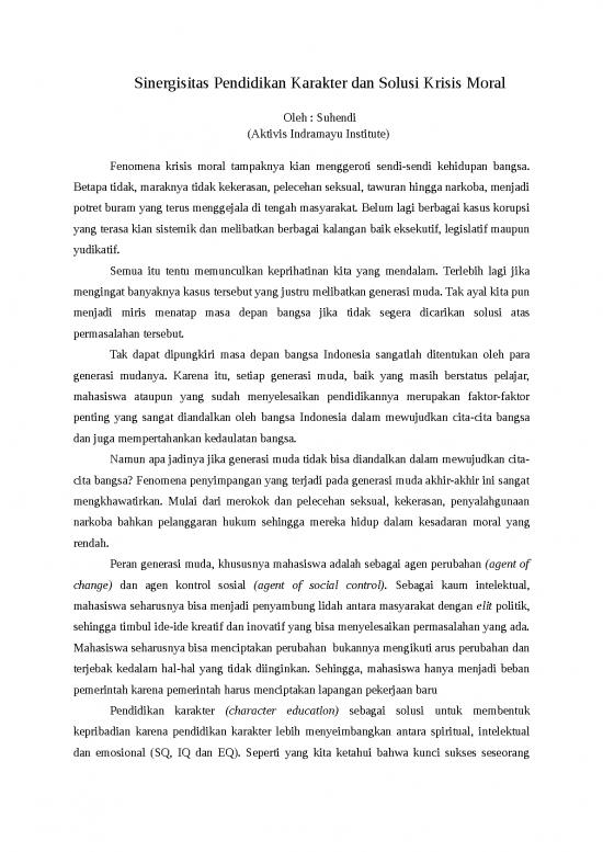 picture Makalah Sinergisitas Pendidikan Karakter Dan Solusi Krisis Moral