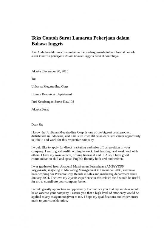 picture1_Work Spreadsheet 1143 | Contoh Surat Lamaran Kerja Bahasa Inggris Marketing And Sales Officer