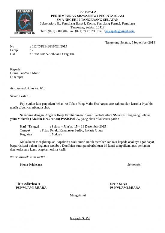 picture Surat Pemberitahuan Orang Tua