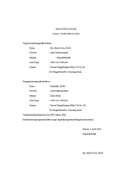 picture Surat Pengantar Calon Peserta Sg-ppg