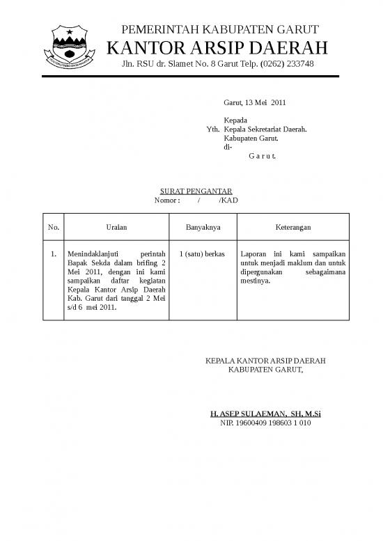 picture Laporan Doc 1190 | Surat Pengantar Daftar Kegiatan Kepala Kantor