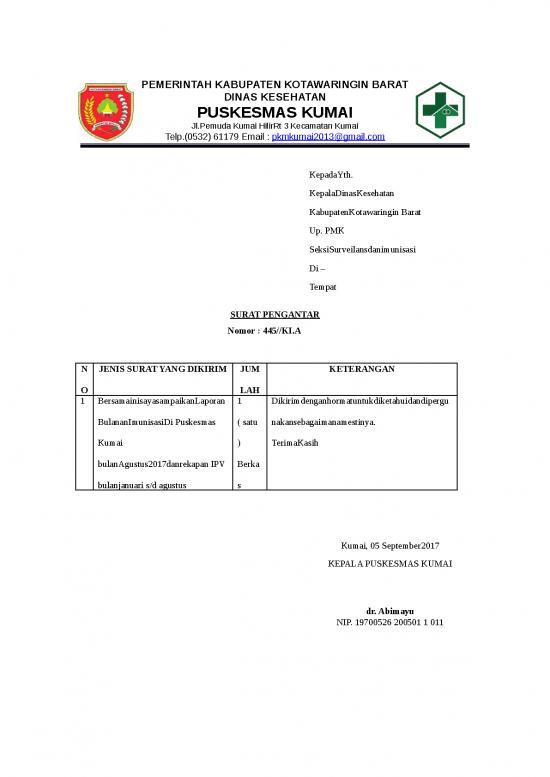 picture Laporan Doc 1192 | Surat Pengantar Imunisai