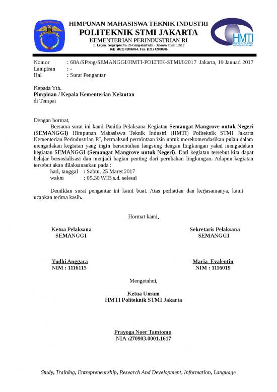 picture Surat Pengantar Pelaksana Kegiatan