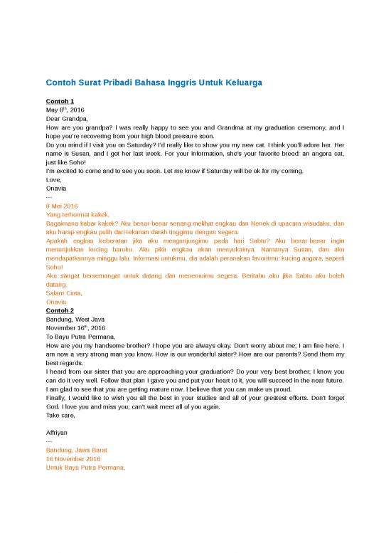 picture Surat Pribadi Bahasa Inggris Untuk Keluarga picture Surat Pribadi Bahasa Inggris Untuk Keluarga