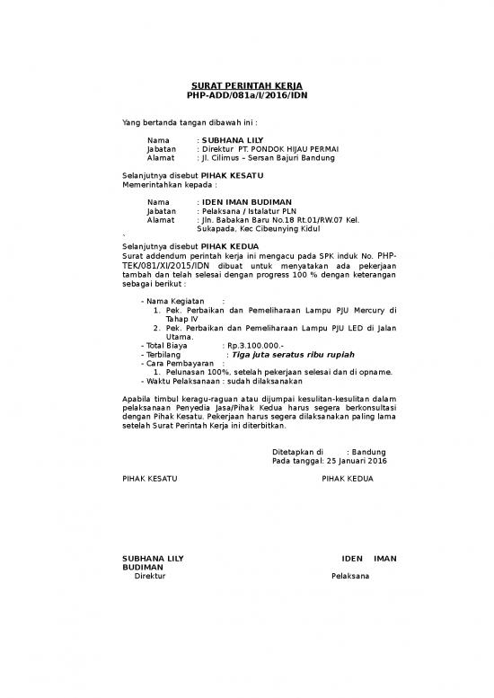 picture Surat Perintah Kerja Pekerjaan Tambah picture Surat Perintah Kerja Pekerjaan Tambah