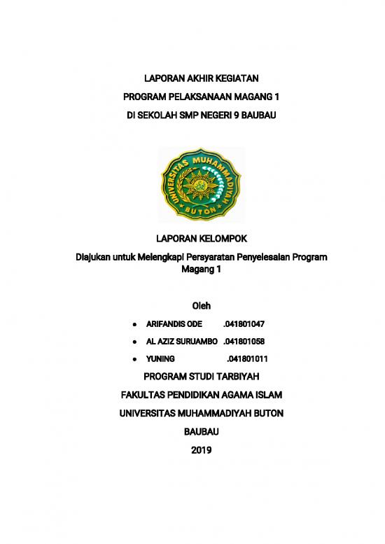 Komunikasi Pdf 1276 | Laporan Akhir Kegiatan Magaang Disekolah