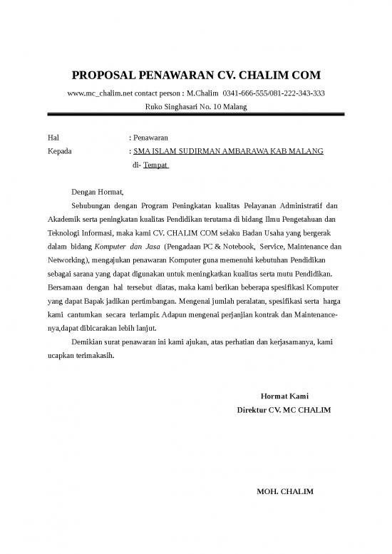 picture Presentasi Usaha 1483 | Proposal Penawaran Komputer Kepada Sekolah