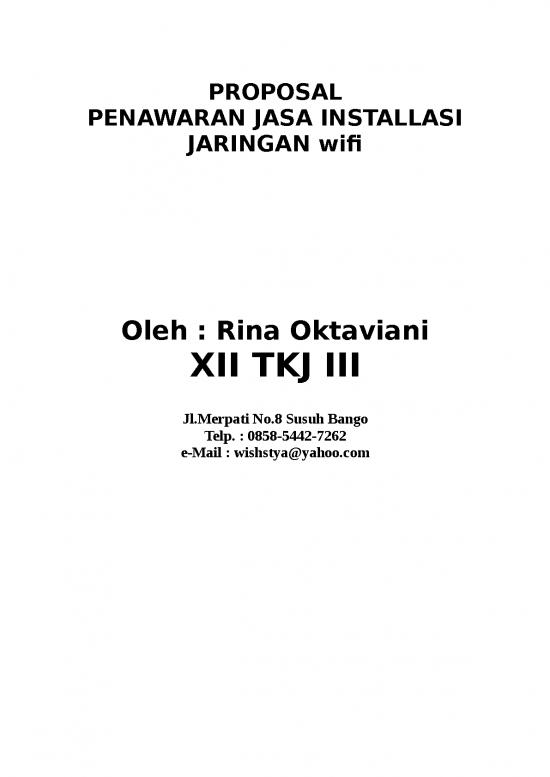 picture Laporan Doc 1500 | Proposal Penawaran Penawaran Jasa Installasi Jaringan Wifi
