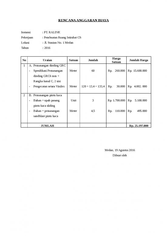 picture Rencana Anggaran Biaya 1555 | Rencana Anggaran Biaya Pembuatan Ruang Istirahat Cs