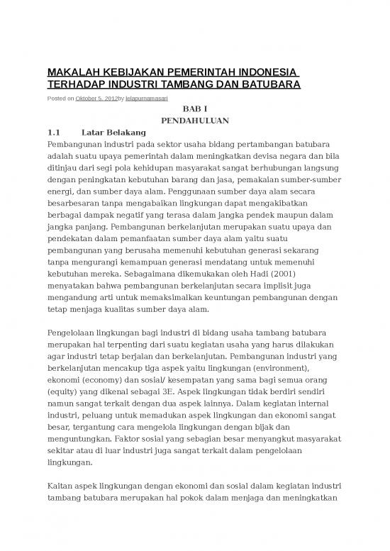 picture Presentasi Usaha 1614 | Makalah Kebijakan Pemerintah Indonesia Terhadap Industri Tambang Dan Batubara