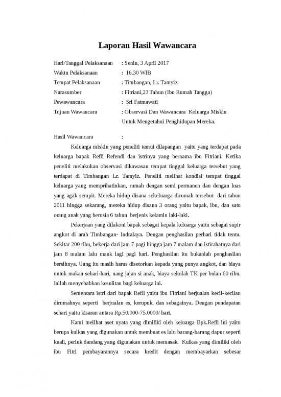 picture Laporan Doc 1632 | Laporan Hasil Wawancara Observasi Dan Wawancara  Keluarga Miskin picture Laporan Doc 1632 | Laporan Hasil Wawancara Observasi Dan Wawancara  Keluarga Miskin