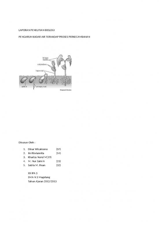 picture Laporan Doc 1689 | Laporan Percobaan Pengaruh Kadar Air Terhadap Proses Perkecambahan