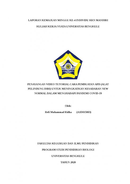 picture Laporan Doc 1782 | Laporan Kemajuan Minggu Ke4 Individu Kkn Mandiri