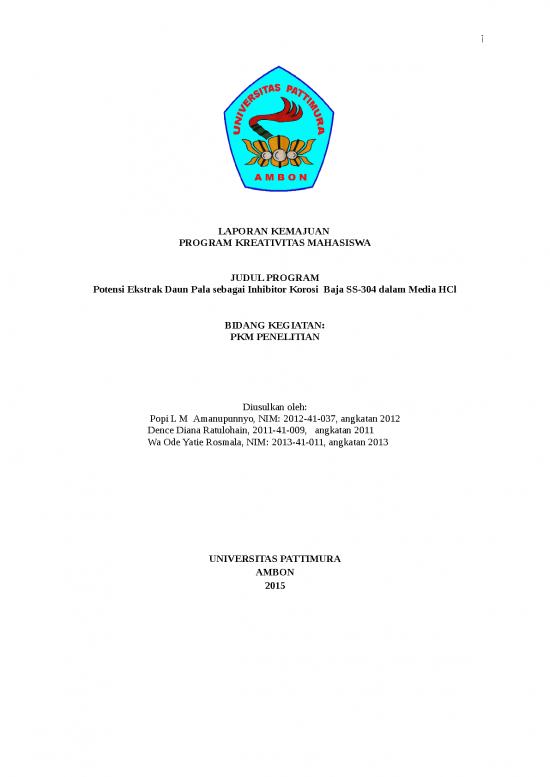 picture1_Laporan Doc 1786 | Laporan Kemajuan Pkm Ekstrak Daun Pala Sebagai Inhibitor Korosi  Baja Ss-304 Dalam Media Hcl picture1_Laporan Doc 1786 | Laporan Kemajuan Pkm Ekstrak Daun Pala Sebagai Inhibitor Korosi  Baja Ss-304 Dalam Media Hcl