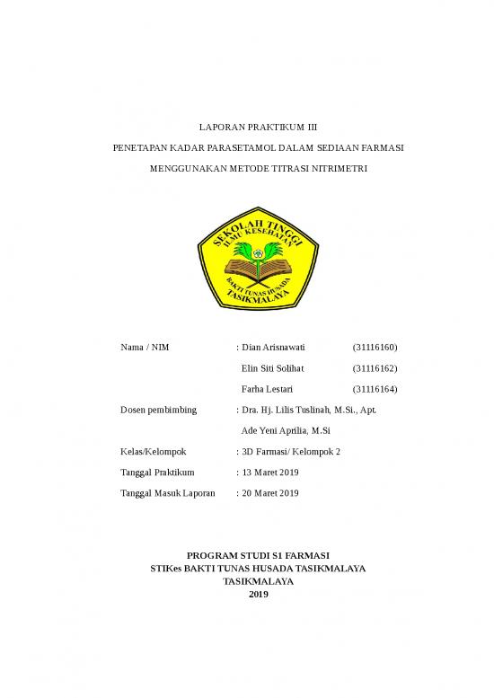 picture Laporan Doc 1848 | Laporan Praktikum Penetapan Kadar Parasetamol Dalam Sediaan Farmasi