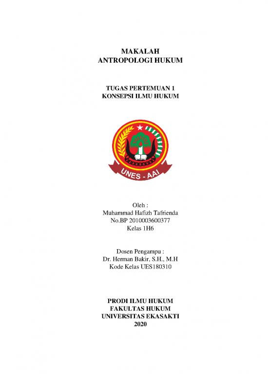 picture1_Makalah Pdf 1932 | Makalah Antropologi Hukum - Konsepsi Ilmu Hukum