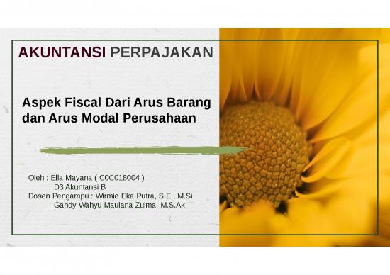 picture Presentasi Usaha Ppt 2002 | Power Point Perpajakan - Aspek Fiscal Dari Arus Barang Dan Arus Modal Perusahaan