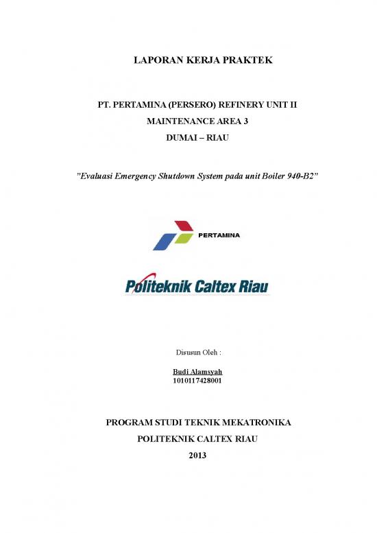 picture1_Laporan Pdf 2011 | Teknik Mekatronika Laporan Pkl - Evaluasi Emergency Shutdown System Pada Unit Boiler 940-b2 picture1_Laporan Pdf 2011 | Teknik Mekatronika Laporan Pkl - Evaluasi Emergency Shutdown System Pada Unit Boiler 940-b2