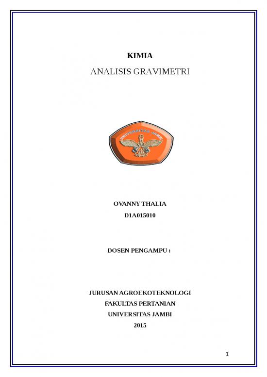 picture Makalah Pertanian 2079 | Makalah Kimia - Analisis Gravimetri