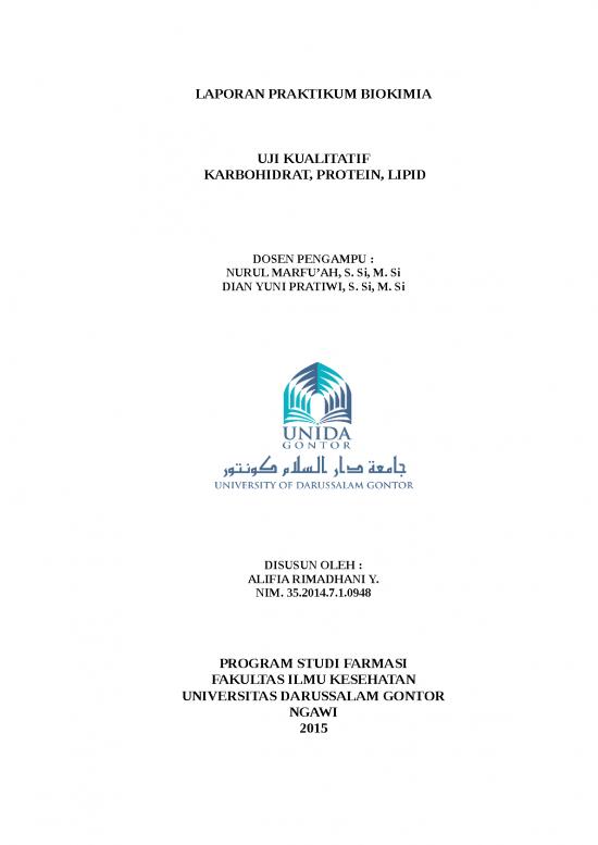 picture Laporan Doc 2082 | Laporan Praktikum Biokimia Uji Kualitatif Karbohidrat Protein Lipid