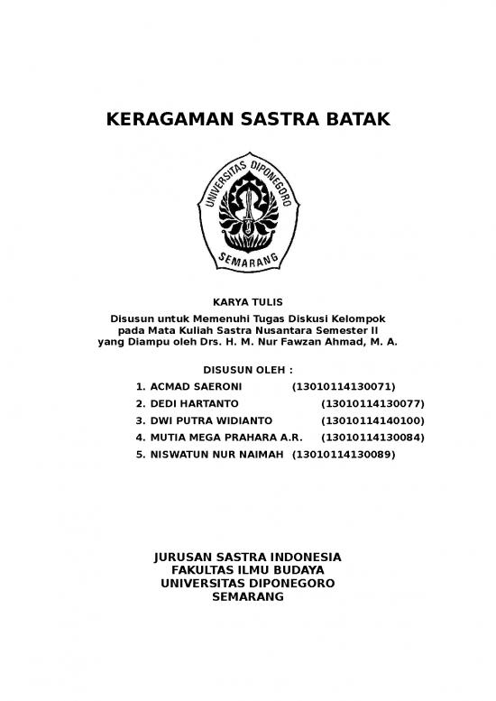 picture Makalah Keragaman Sastra Batak