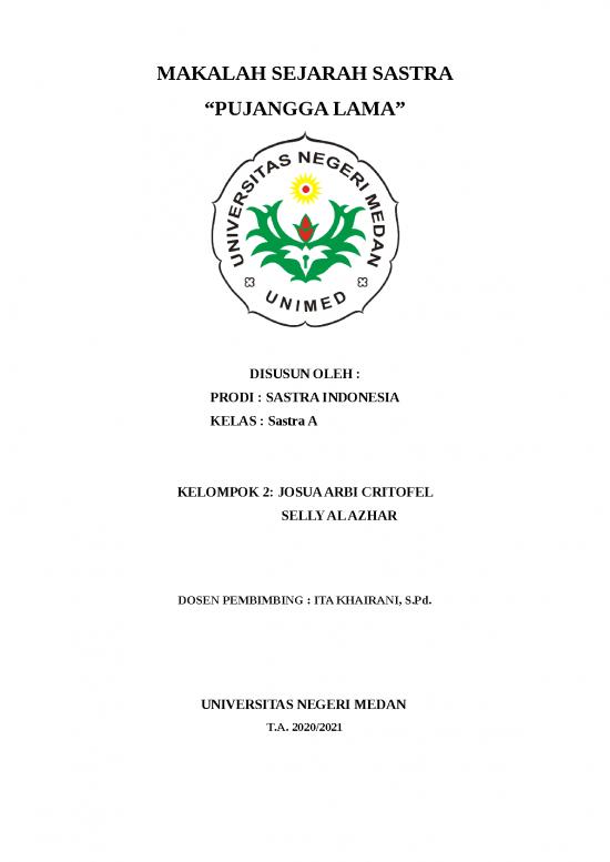 picture Makalah Sejarah Sastra Pujangga Lama