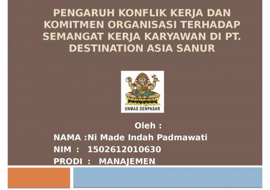 picture Tujuan Penelitian Adalah 2171 | Power Point - Pengaruh Konflik Kerja Dan Komitmen Organisasi Terhadap Semangat Kerja Karyawan
