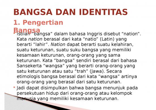 Power Point Identitas Nasional Dan Integrasi Nasional