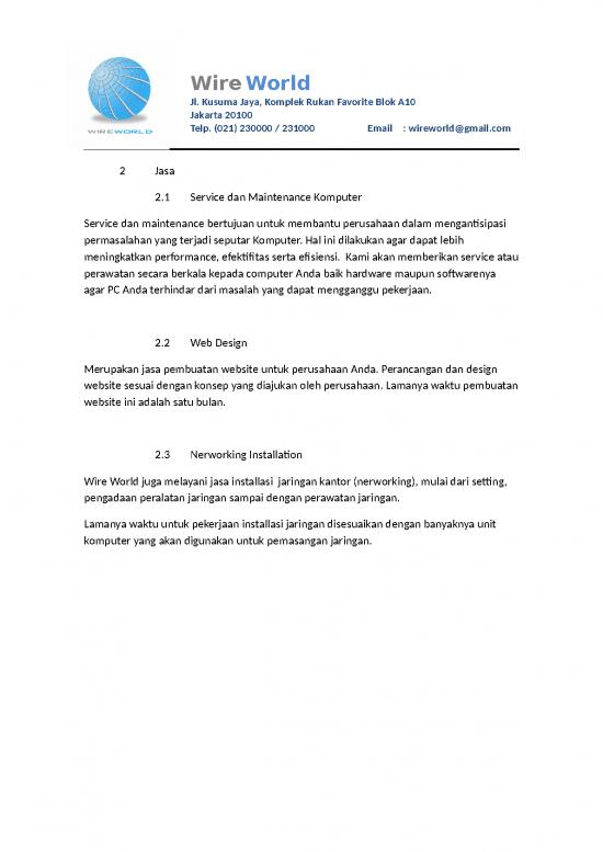 Proposal Penawaran Kerjasama Jasa It